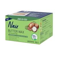 Nair Butter Wax for Legs, Unscented formula with Just 5 Ingredients, 150g