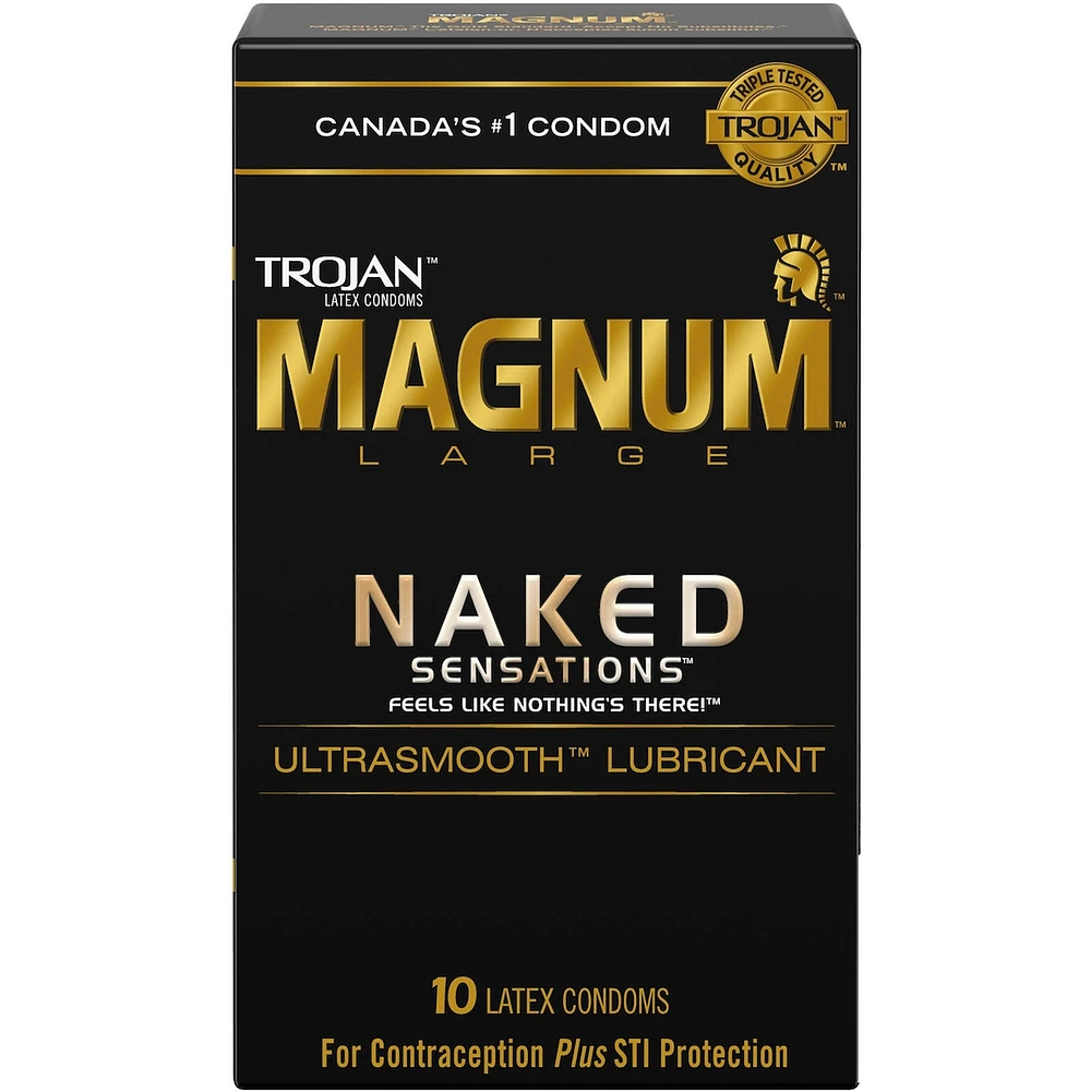 Condoms lubrifiés larges Sensations nues Magnum