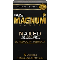 Condoms lubrifiés larges Sensations nues Magnum