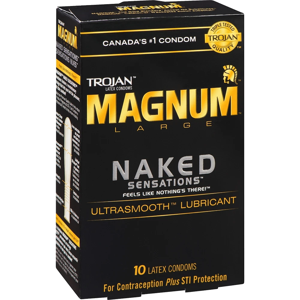 Condoms lubrifiés larges Sensations nues Magnum