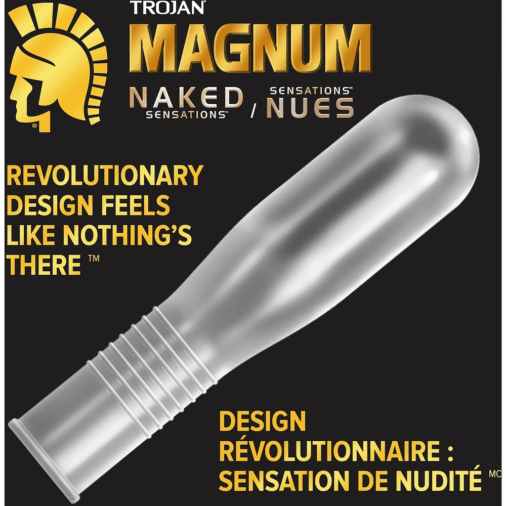 Condoms lubrifiés larges Sensations nues Magnum