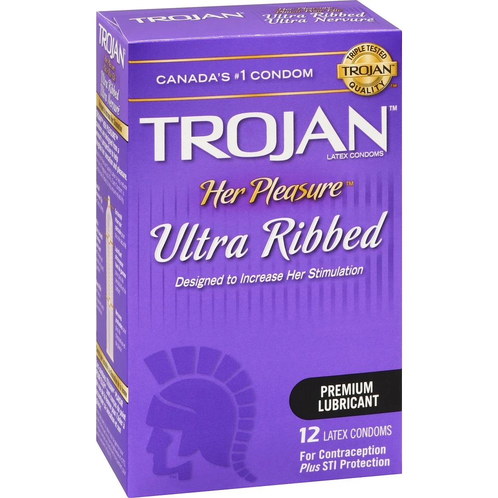 Her Pleasure Ultra Ribbed Lubricated Condoms