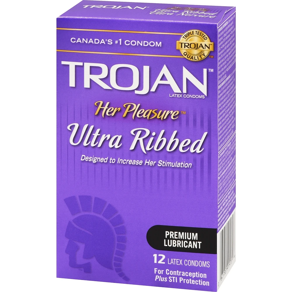 Her Pleasure Ultra Ribbed Lubricated Condoms