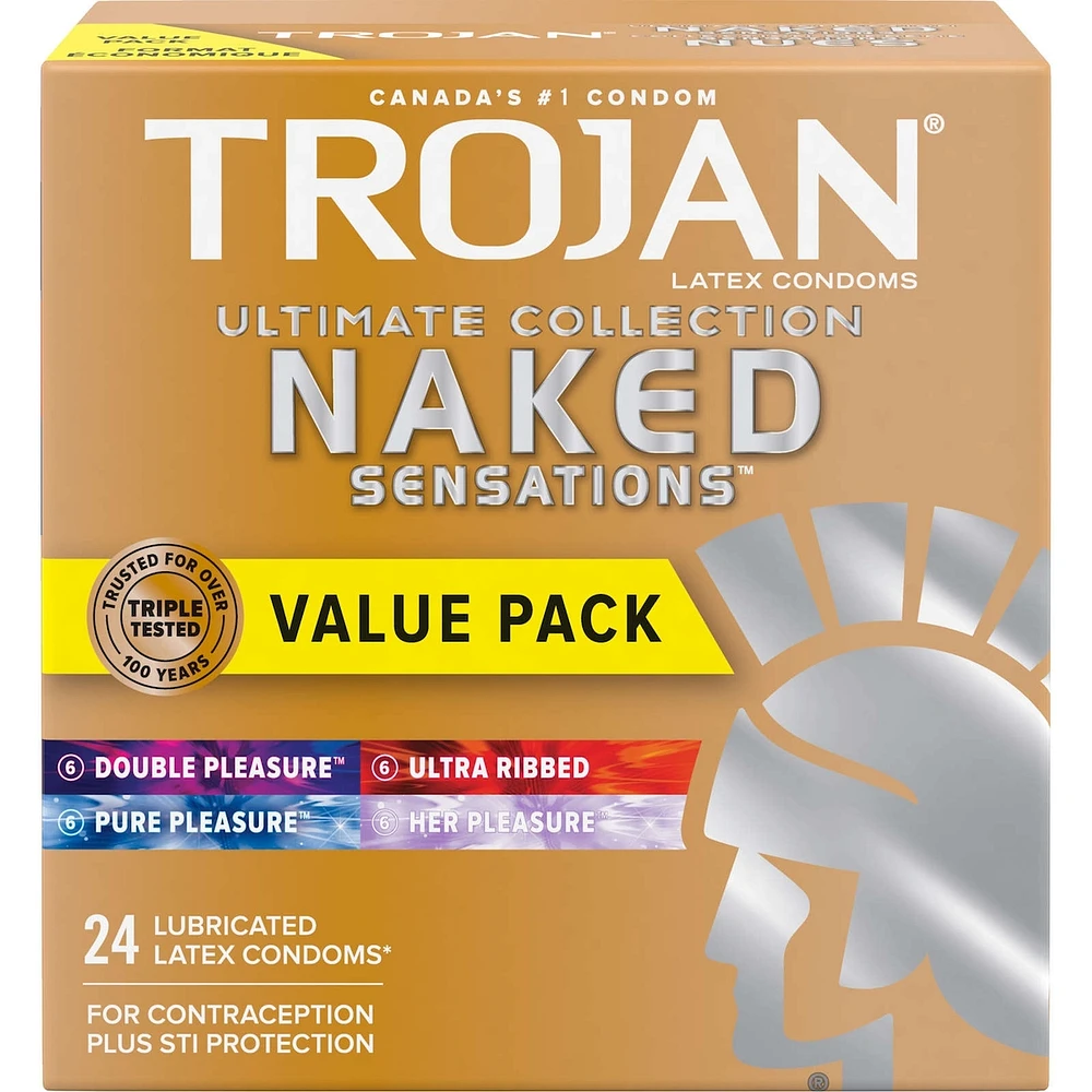 Condoms lubrifiés Sensations nues Collection ultime format varié
