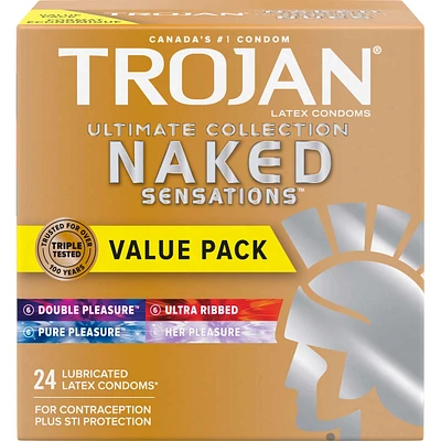 Naked Sensations Ultimate Collection Variety Pack Lubricated Condoms
