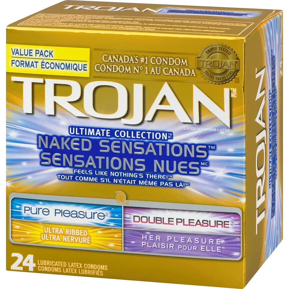 Naked Sensations Ultimate Collection Variety Pack Lubricated Condoms