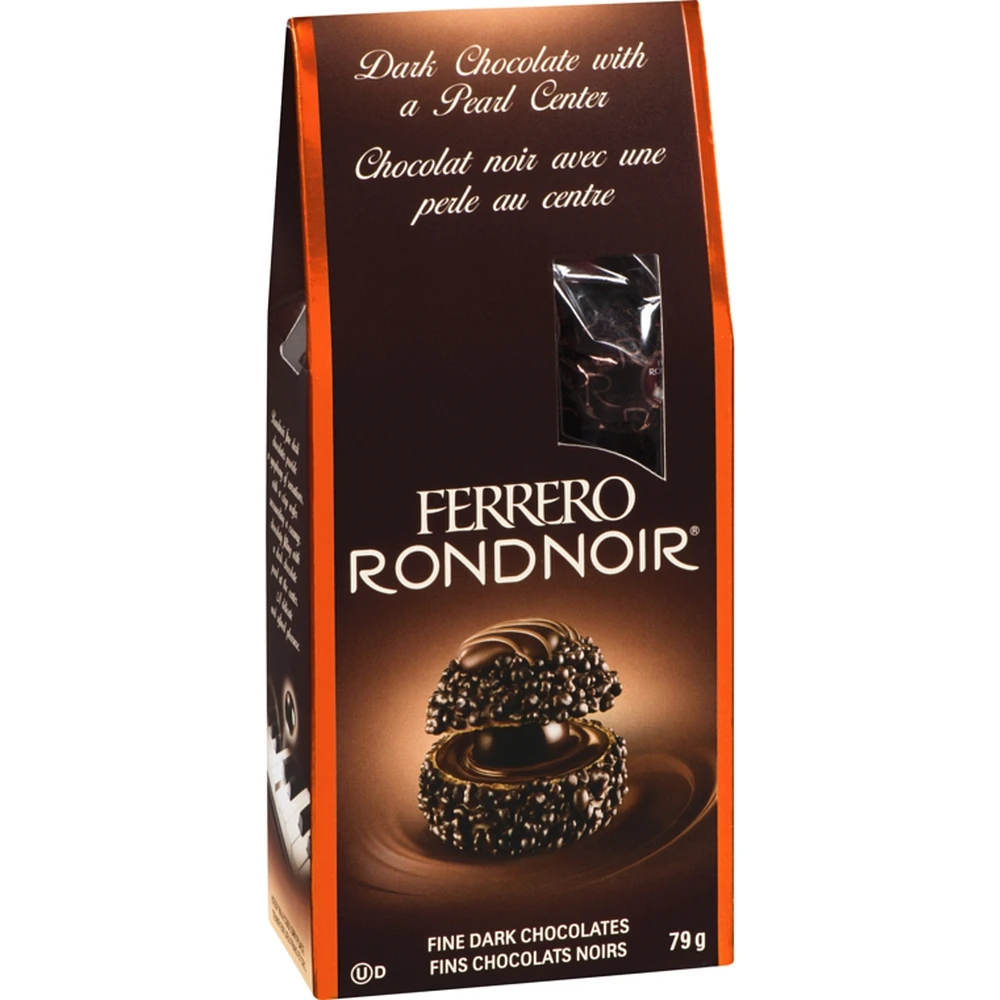 Rondnoir Fine Dark Chocolate Bag, 8 Individually Wrapped Chocolates