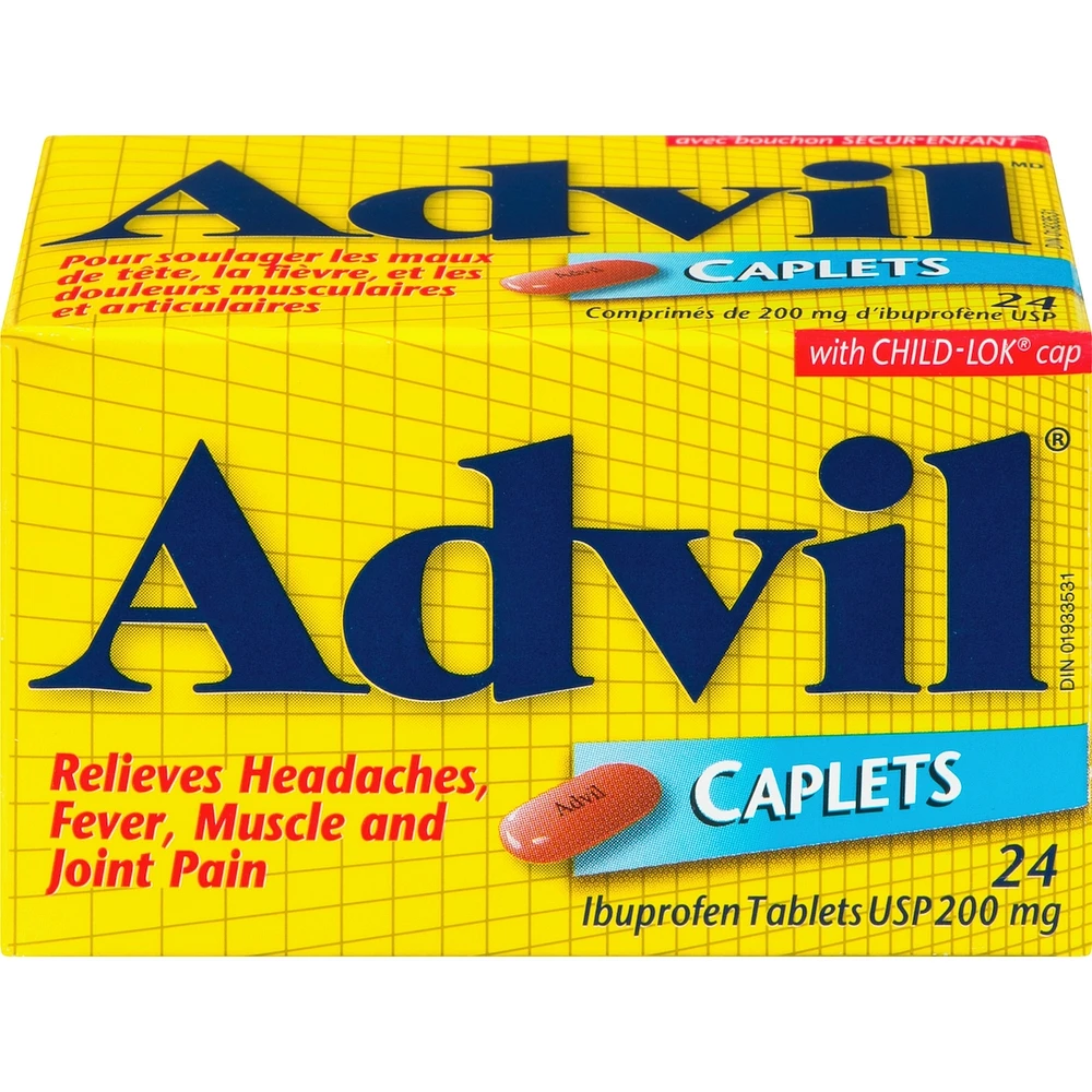 Advil 200 mg Ibuprofène 24 Comprimés