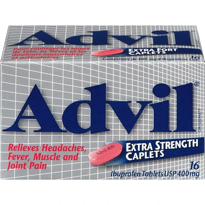 Advil Comprimés de 400 mg d'Ibuprofène USP Extra Fort Caplets