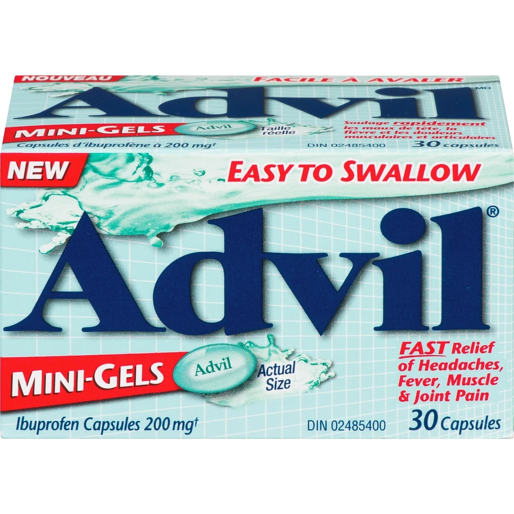 Advil Capsules d'Ibuprofène à 200 mg Mini-Gels Capsules