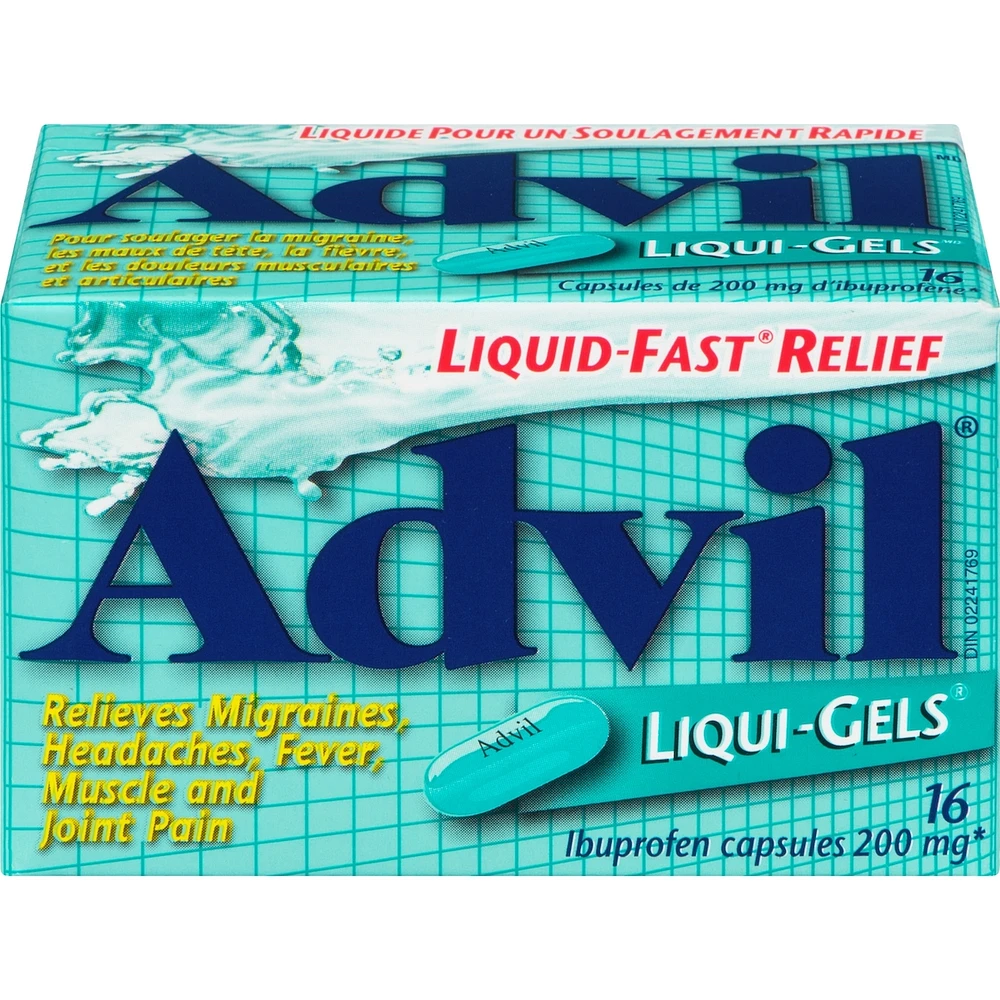 Advil Capsules de 200 mg d'Ibuprofène Liqui-Gels