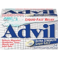 Advil, Extra-fort, pour soulager les maux de tête, les migraines et la douleur, 400 mg d’ibuprofène, flacon de 24