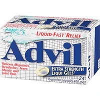 Advil, Extra-fort, pour soulager les maux de tête, les migraines et la douleur, 400 mg d’ibuprofène, flacon de 24