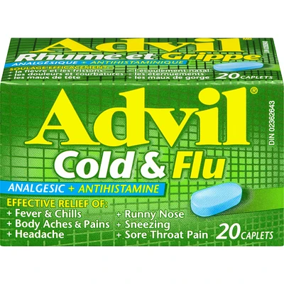 Advil Cold & Flu Analgesic + Antihistamine 20 Caplets