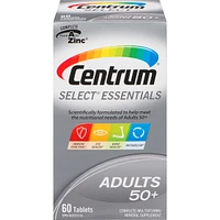 Centrum Select Essentials Adults 50+ Multivitamin and Multimineral Supplement Tablets