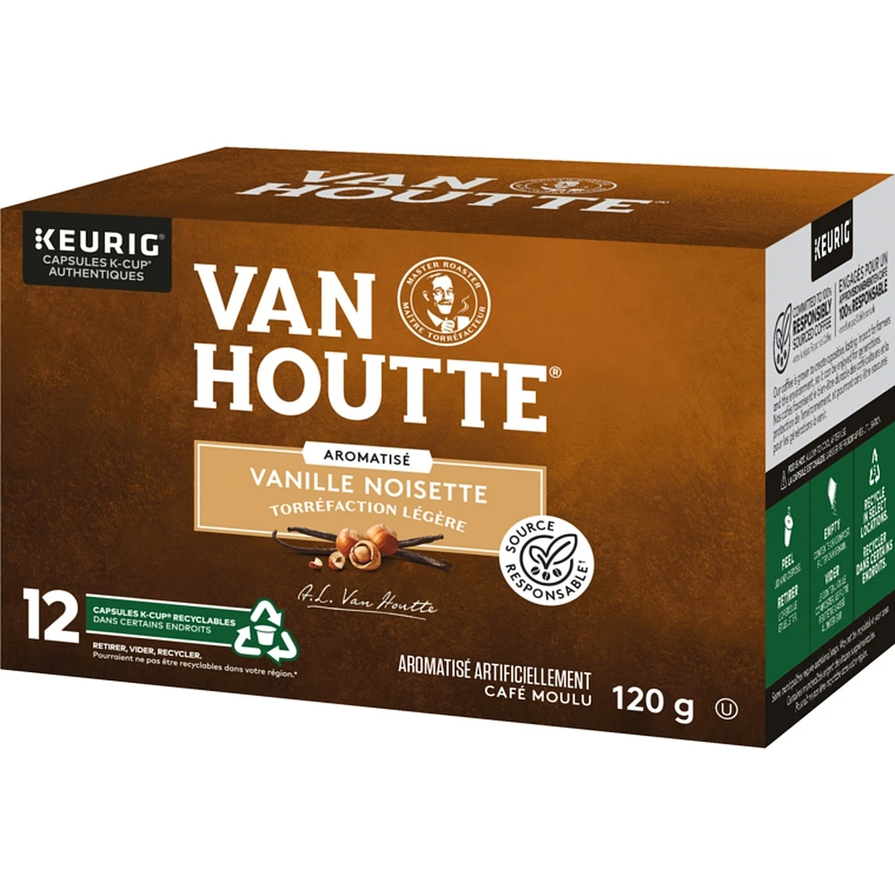 Capsules K-Cup de café vanille et noisette, torréfaction légère, 12 unités