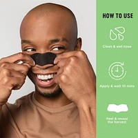 Bandes de nettoyage en profondeur des pores au charbon