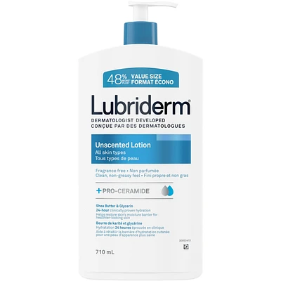 Lotion non parfumée, Beurre de karité et glycérine, Peau sèche, Hydratant pour les mains et le visage