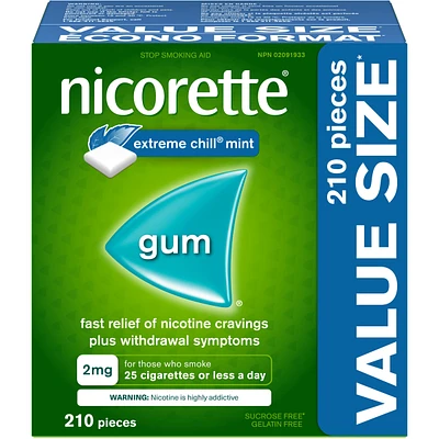 Gomme menthe Frissons extrêmes, 2 mg