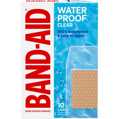 Waterproof Clear Large Adhesive Bandages, all one size