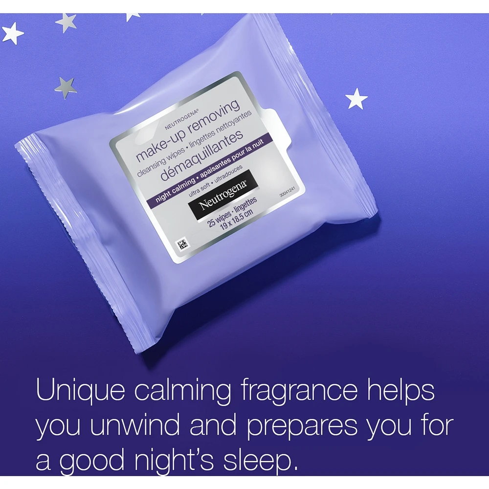 Lingettes nettoyantes démaquillantes apaisantes pour la nuit