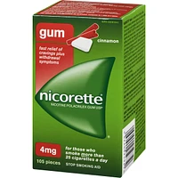 Gomme à 4 mg de nicotine, saveur de cannelle