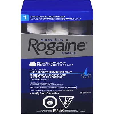 Traitement de perte de cheveux en mousse de minoxidil à 5% pour hommes