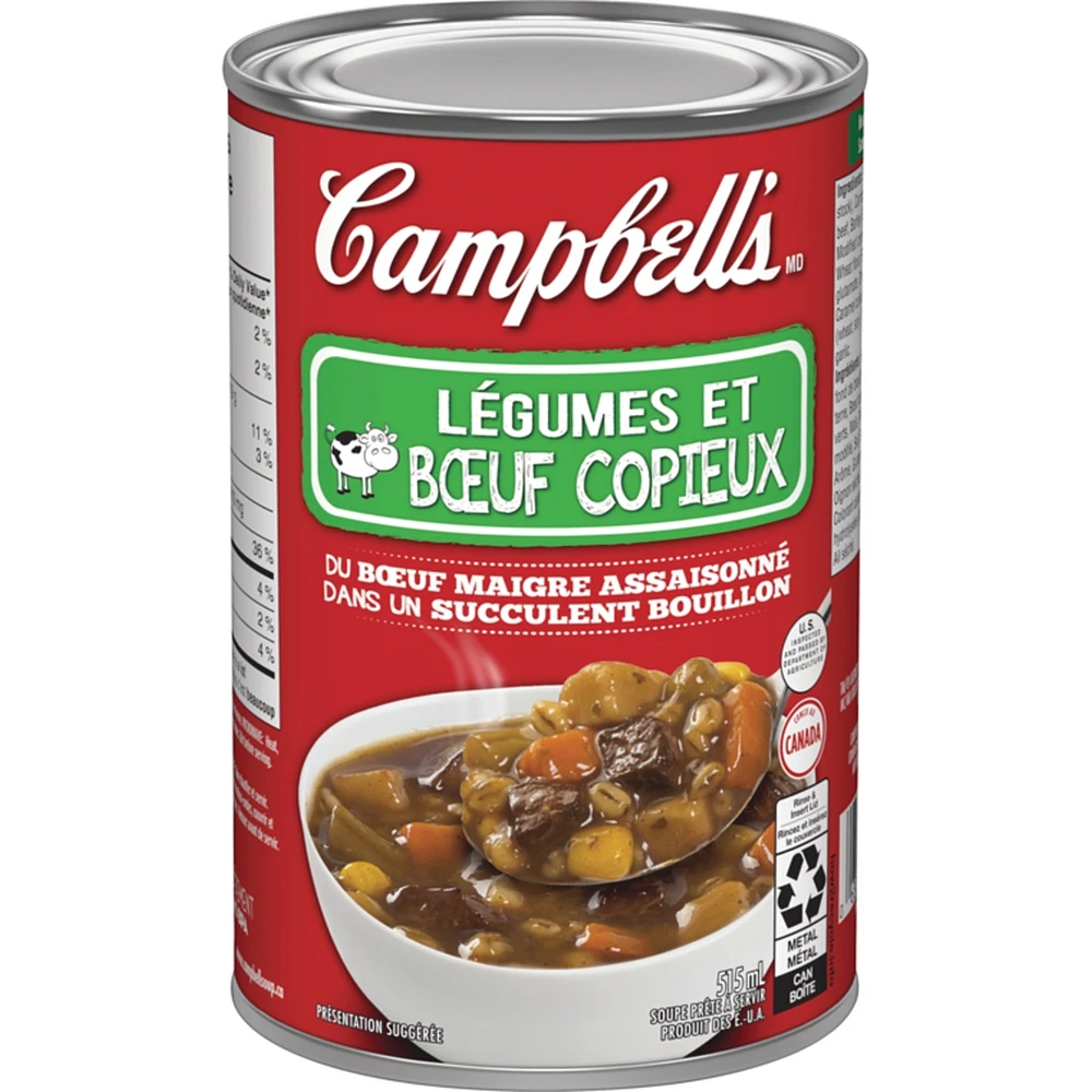 Soupe aux légumes et bœuf copieux prête à déguster
