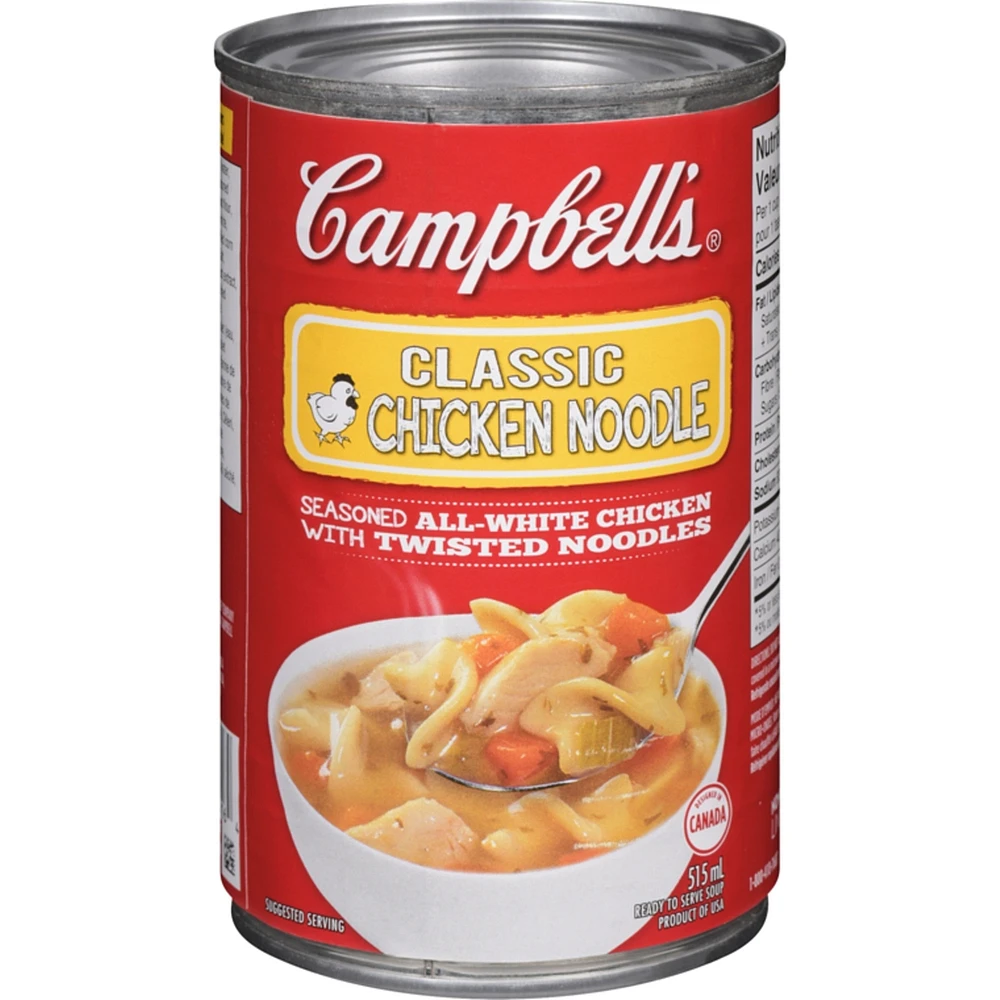 Bol de soupe poulet et nouilles prêt-à-servir