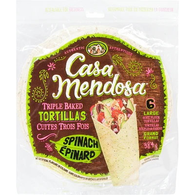 Tortillas Spinach Triple Baked