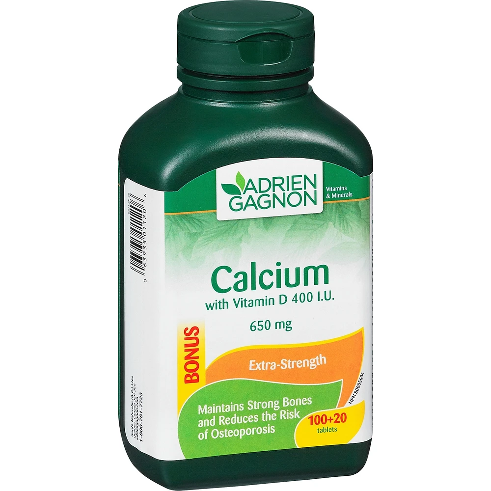 Calcium Extra Strength 650 Mg + Vitamin D
