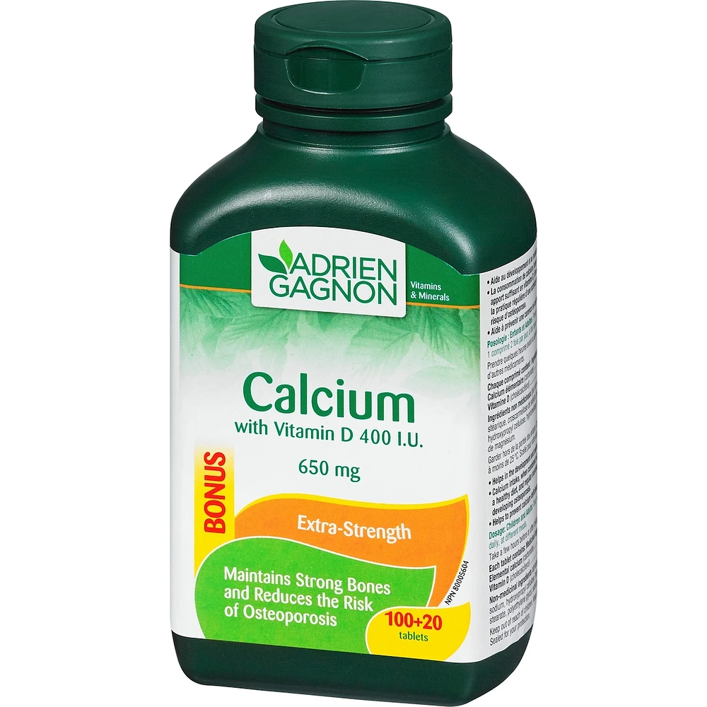 Calcium Extra Strength 650 Mg + Vitamin D