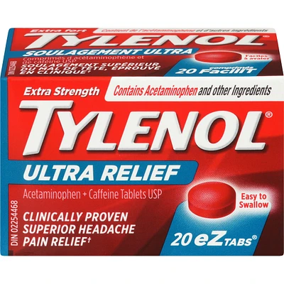 Acétaminophène à 200 mg, soulagement ultra, douleurs de la migraine, comprimés FaciliT