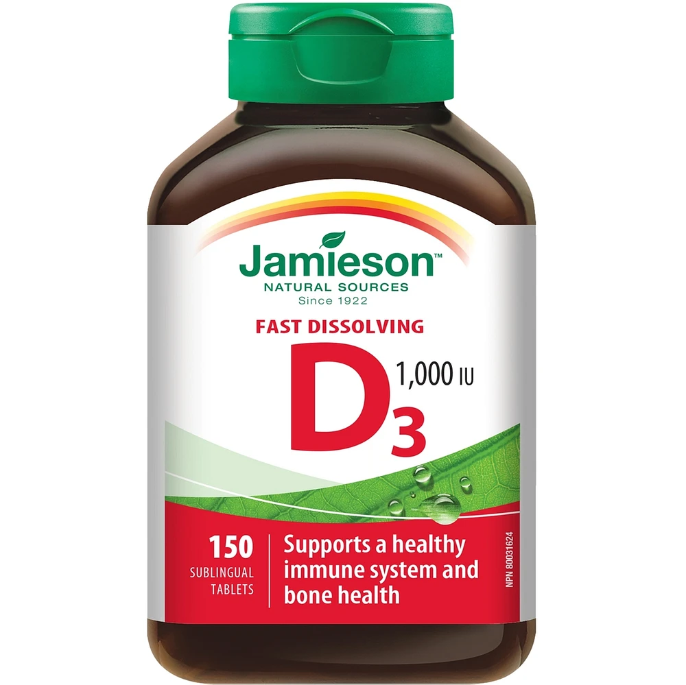 Vitamine D 1 000 UI Comprimés Sublinguaux