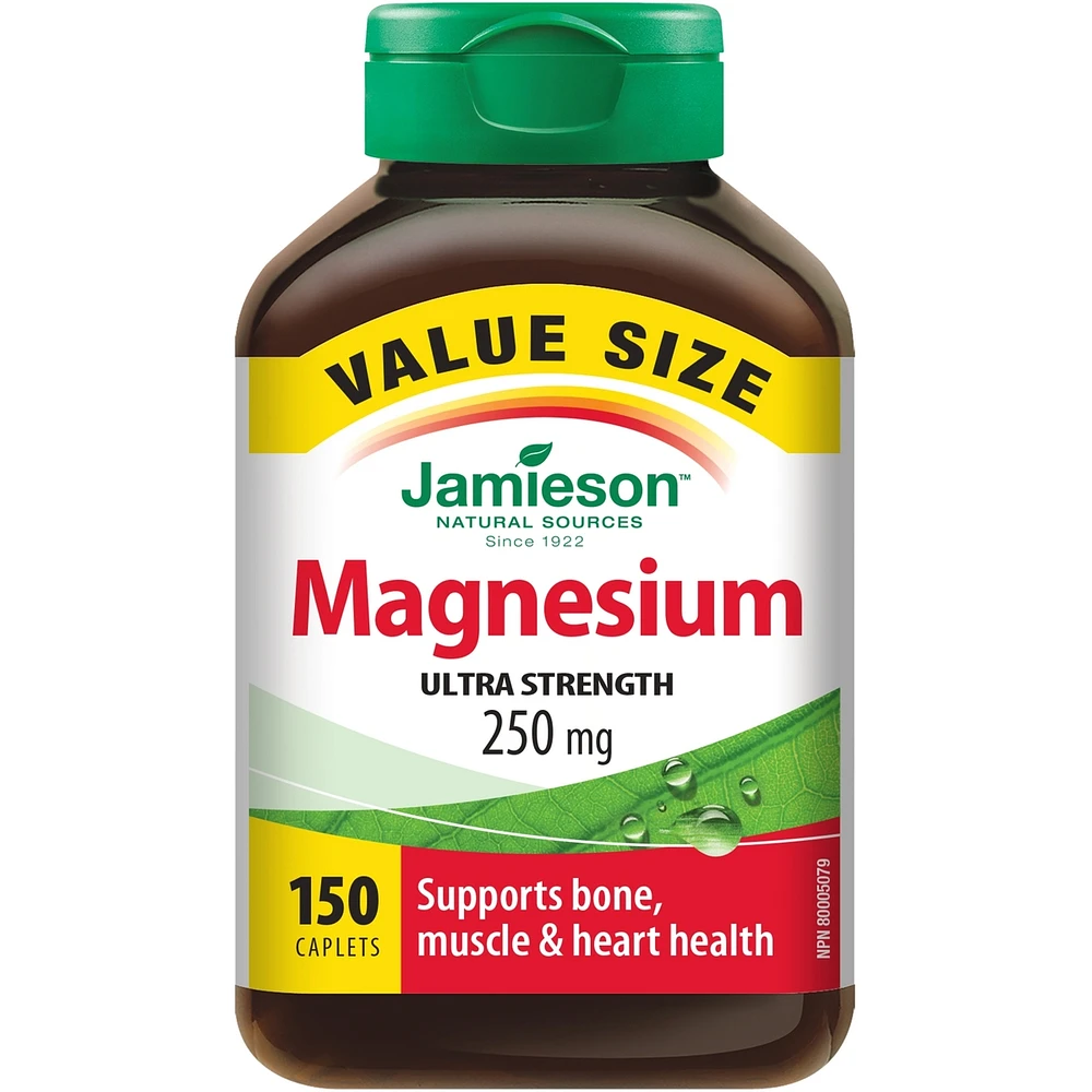 Magnesium High Potency Caplets, 250 mg Value Pack