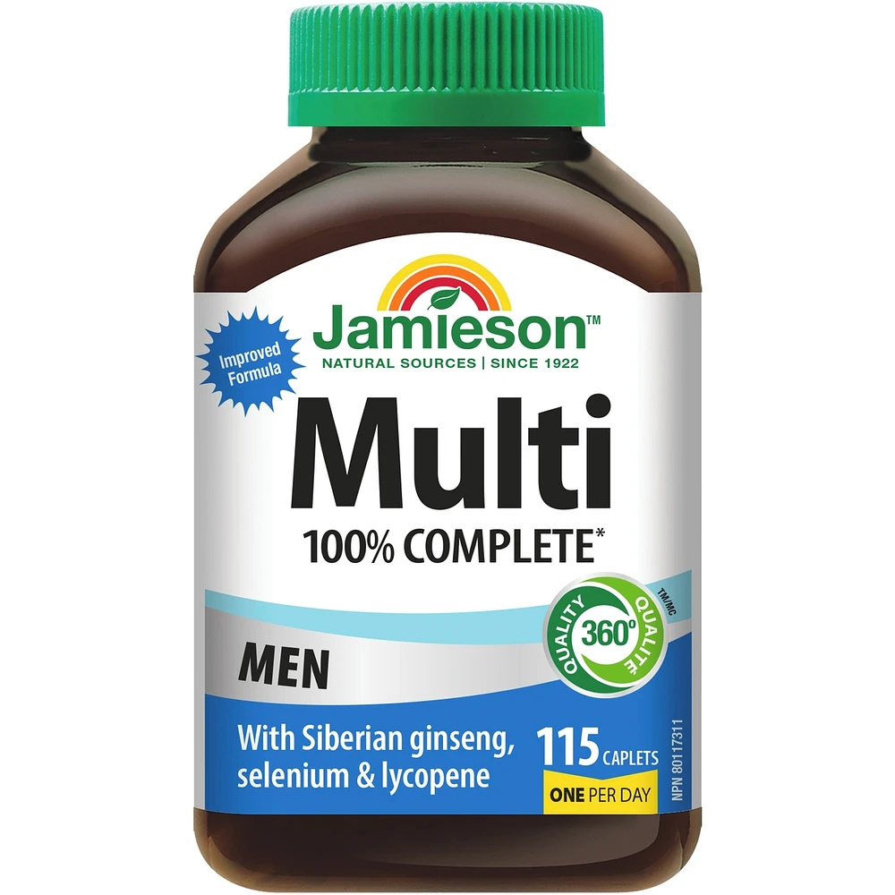 Multivitamine complète à 100 % pour hommes 115 ct