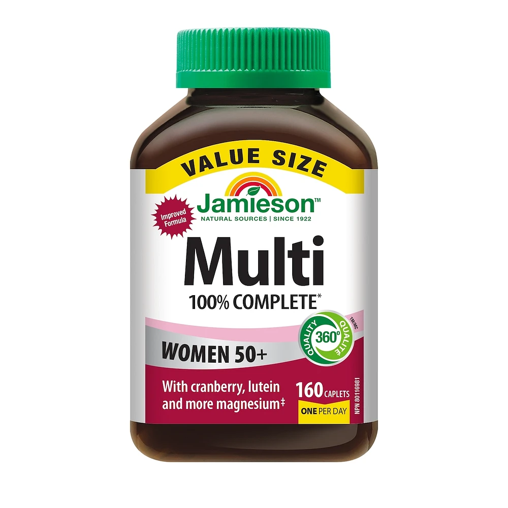 Jamieson Multivitamine complète à 100 % pour femmes 50+ format économique