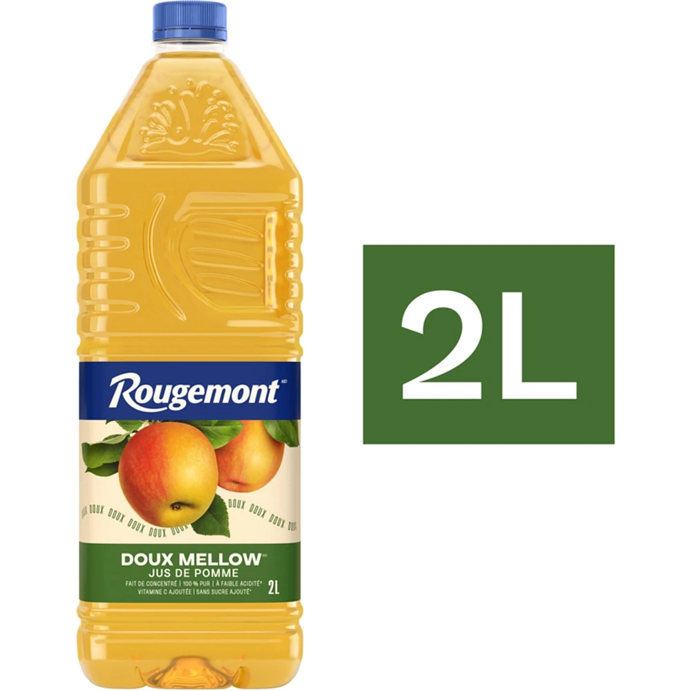 Jus de pomme doux sans sucre ajouté à faible acidité