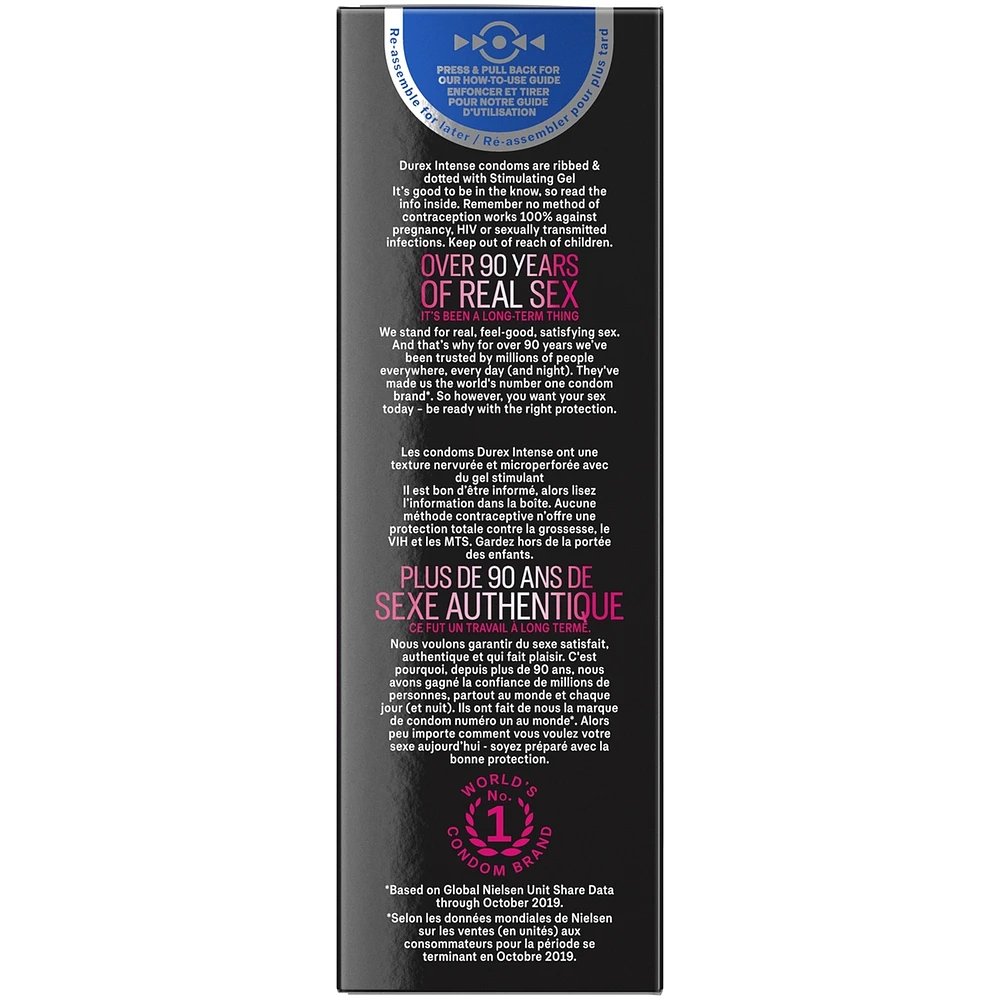 Durex Intense Orgasmic, Ribbed & Dotted Condoms
