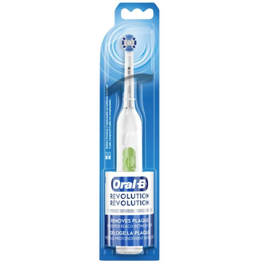 Brosse à dents à piles Oral-B Revolution avec (1) brossette, blanc, piles incluses