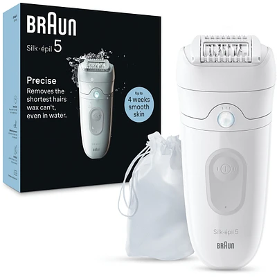 Braun Silk-épil 5 Epilator, Wet and Dry, Includes Skin Contact Cap, SE5-011, Grey