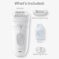 Braun Silk-épil 5 Epilator, Wet and Dry, Includes Skin Contact Cap, SE5-011, Grey