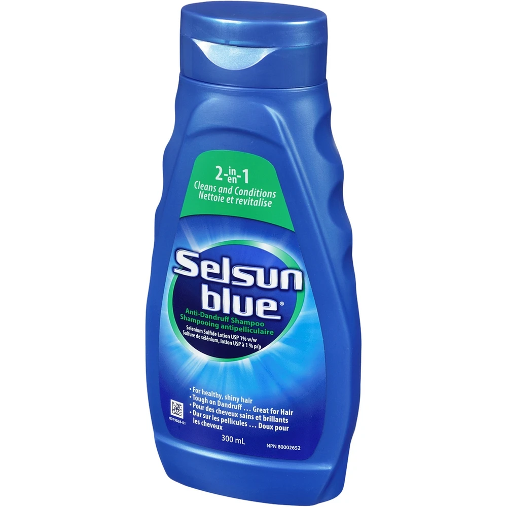 Selsun Blue 2-In-1 Anti-Dandruff Shampoo and Conditioner, 300mL, Helps Control Dandruff, Itching and Flaking, Cleans and Conditions in One Step Application