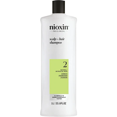 Shampooing épaississant pour cuir chevelu et cheveux Système de Nioxin – naturels très clairsemés