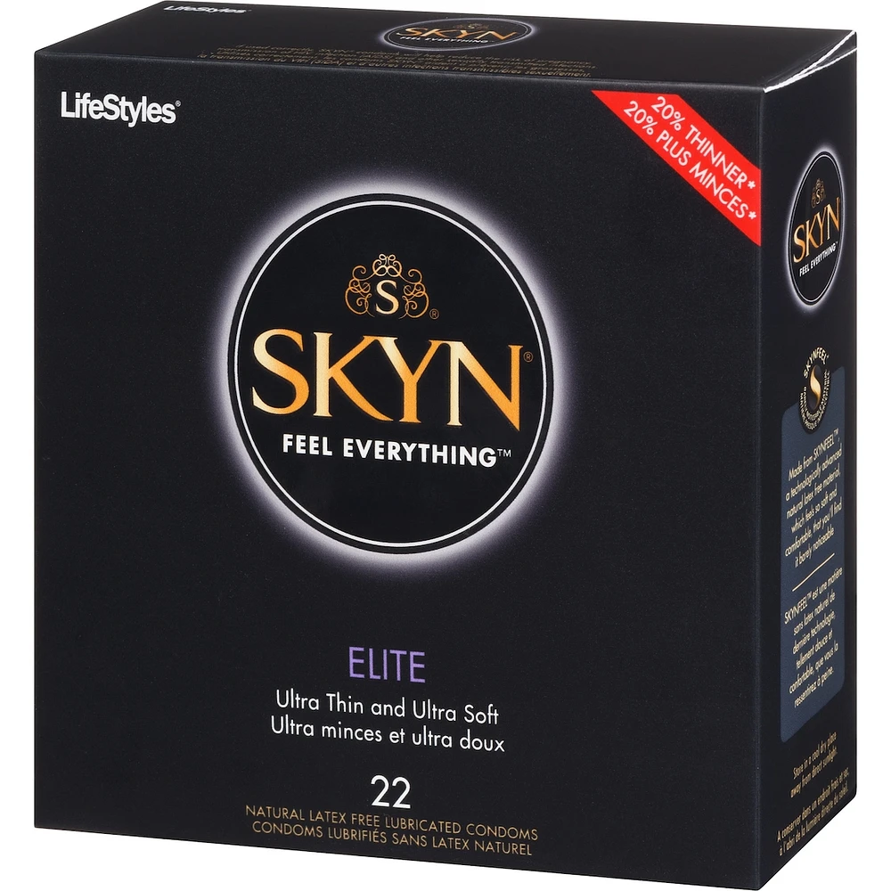 SKYN® Elite Condoms Lubrifiés sans Latex Naturel