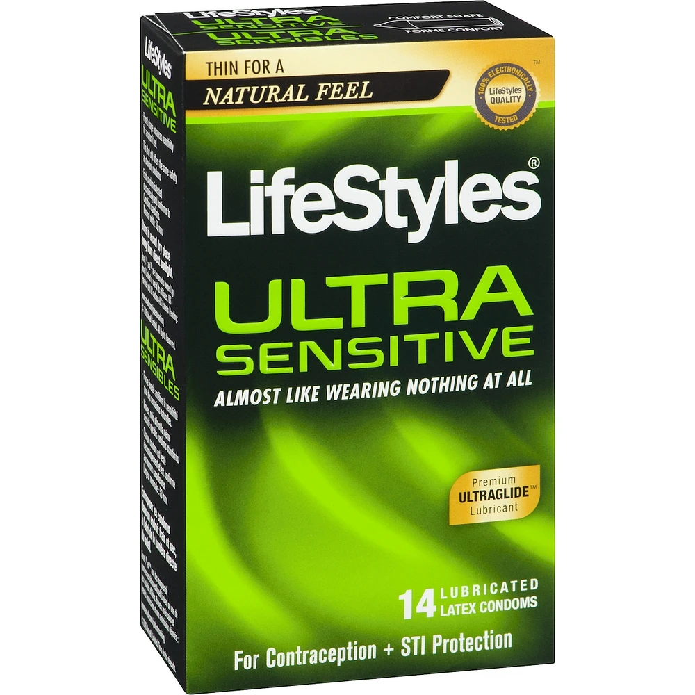 Ultra Sensibles Condoms Lubrifiés en Latex