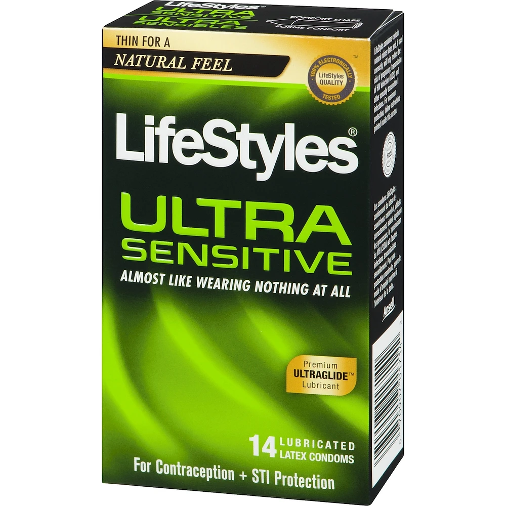 Ultra Sensibles Condoms Lubrifiés en Latex