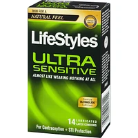 Ultra Sensitive 14 Lubricated Latex Condoms
