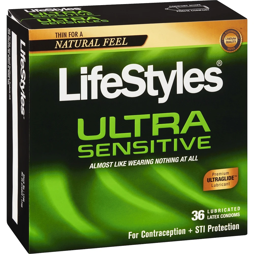 Ultra Sensibles Condoms Lubrifiés en Latex