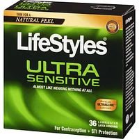 Ultra Sensitive 36 Lubricated Latex Condoms